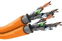 goobay Duplex-Netzwerkkabel Cat.7a S/FTP PiMF Ethernet LAN in Orange - Bild 1