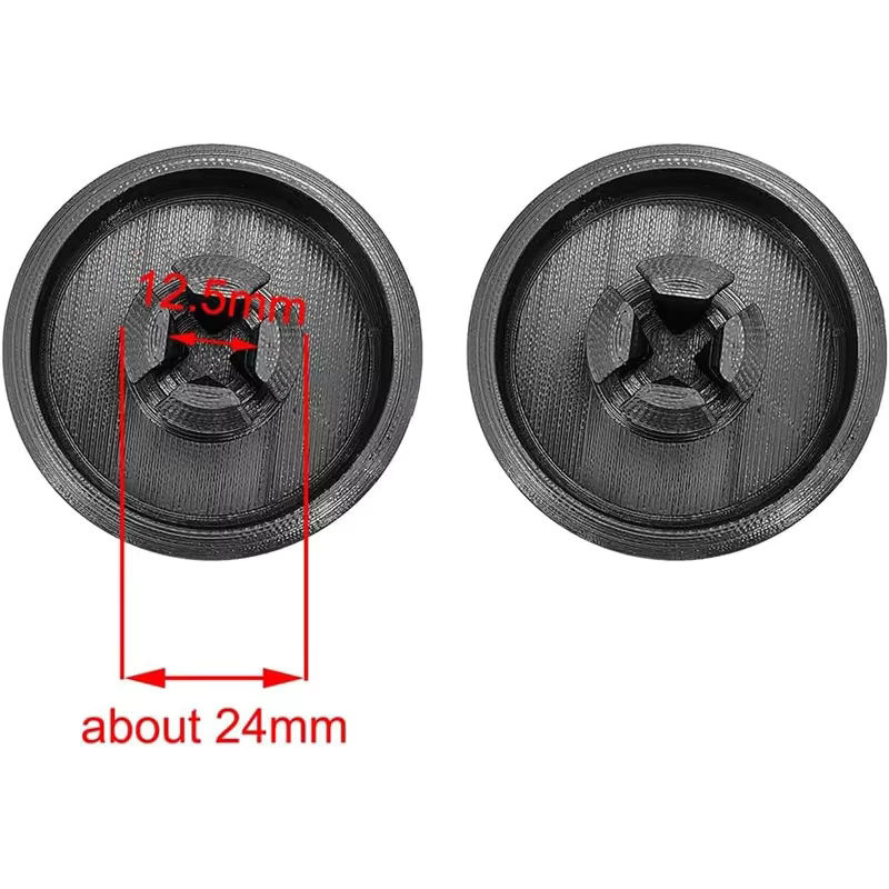 2 Stück Ersatzräder für Ryobi Akku-Staubsauger PCL720K und PBLSV716K in Schwarz - Bild 2