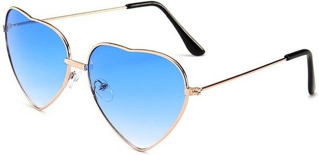 KaiTingu Sonnenbrille Cat-Eye, Metall, blau, Damen, Vollrand - Bild 1