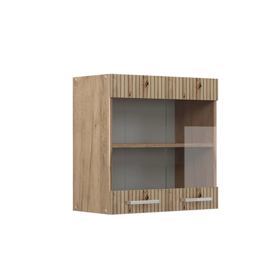 Vicco Küchenglasschrank R-Line Glashängeschrank Artisan-Eiche/Goldkraft Eiche, Breite: 60 cm, Höhe: 60 cm, Tiefe: 31 cm - Bild 2