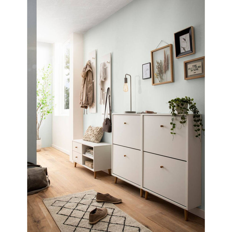 Schildmeyer Schuhkipper Bjarne mit 2 Klappen in Mattweiß, B/H/T: 59,8 x 92,2 x 19,55 cm - Bild 3