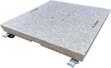 Schirmständer ENNIO von SIENA GARDEN aus Granit in Grau mit Rollen, B/H: 76 x 5 cm