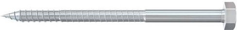 Fischer Sicherheitsschrauben mit Außensechskant aus Stahl, galvanisch verzinkt, Farbe: Silber, Durchmesser: 7 mm, Länge: 85 mm, 200 Stück - Bild 1