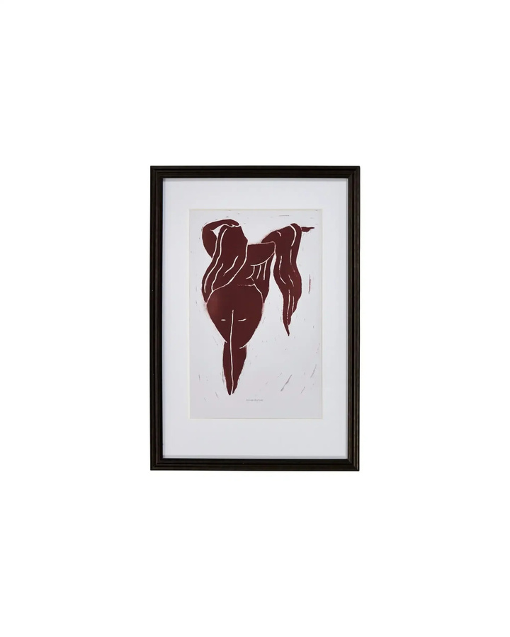 House Doctor Gemälde Lady Bordeaux in Rot, Breite: 40 cm, Höhe: 60 cm - Bild 1