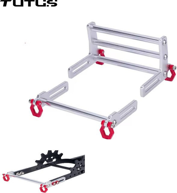 Axial RC Crawler Aluminium Bumper Bull Bars, Zubehör, Metall, Grau, 1:10 - Bild 1