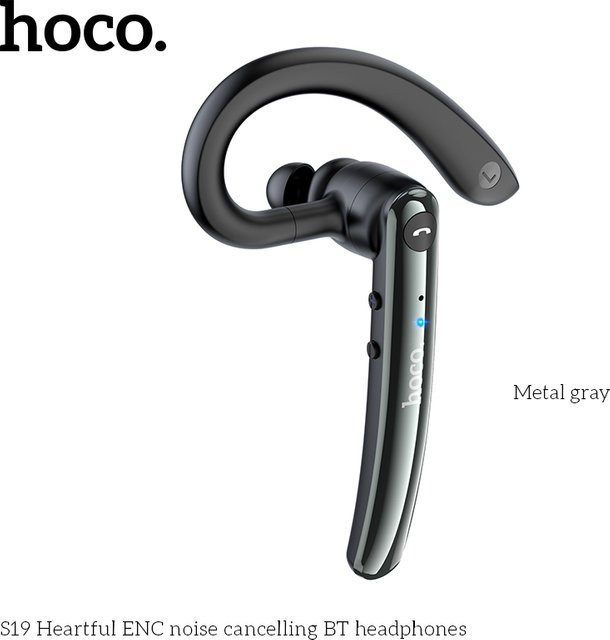 Hoco S19 Kabelloser In-Ear Kopfhörer mit Bluetooth 5.0, ENC Geräuschunterdrückung und Dual-Mikrofon, Schwarz - Bild 1