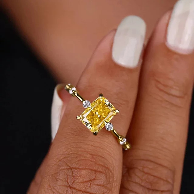 Caoshi Ring, Gelbgold, Zirkonia, Damen - Bild 1