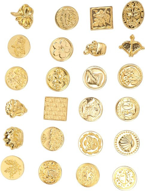 mfySpace Vintage Wachssiegel-Set mit 24 abnehmbaren Siegelstempeln und Geschenkbox in Beige und Gold - Bild 1