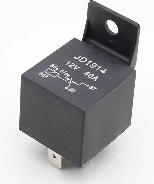 ELECAPITAL JD1914 Kfz-Relais 5 Pin, 12 V 40 A, wasserdicht, normalerweise offen, schwarz - Bild 1