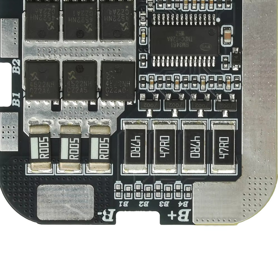 4S 60A Lithium-Batterie-Schutzplatine mit Ausgleichsfunktion für 3,7 V Akkus der Serien 21700 und 18650 in Schwarz - Bild 3