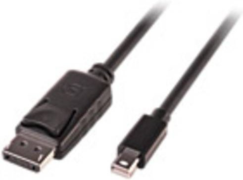 Lindy Mini-DisplayPort auf DisplayPort Adapterkabel Schwarz, Länge: 3,00 m - Bild 1
