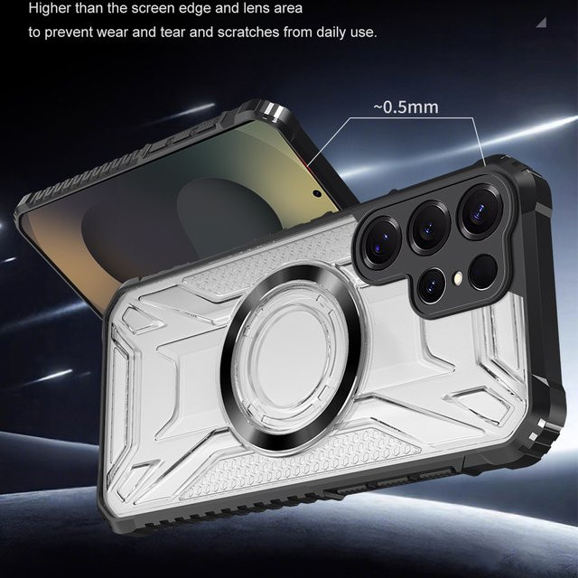 Fundas MagSafe Schutzhülle für Samsung Galaxy S26 Ultra und S26 Plus, transparent, stoßfest und rutschfest mit Rundum-Kameraschutz - Bild 1