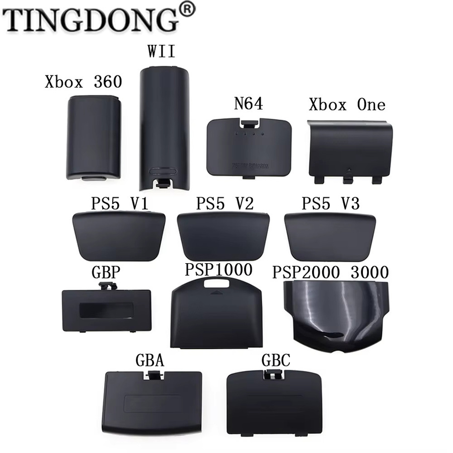 TingDong Ersatz Batterieabdeckung in Schwarz für Game Boy, Nintendo Wii, N64, PSP und Xbox One Serie X S sowie Xbox 360 - Bild 3