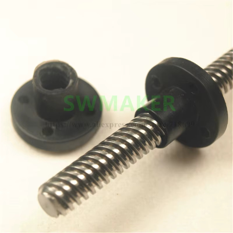 SEEJIE 2er Set TR8 Bleischrauben mit 8mm Durchmesser und 300mm Länge inklusive POM-Muttern in Silber für 3D-Drucker - Bild 2