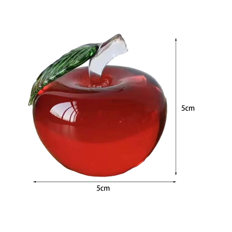 Dekorative Obstfigur aus Glas von homyl in Rot als Briefbeschwerer und Kunsthandwerk für Tisch, Büro oder Heimdekoration - Bild 5