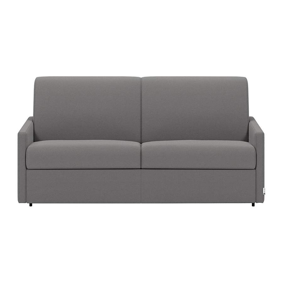 Vente-unique Schlafsofa Calife in Hellgrau mit Stoffbezug - Bild 2