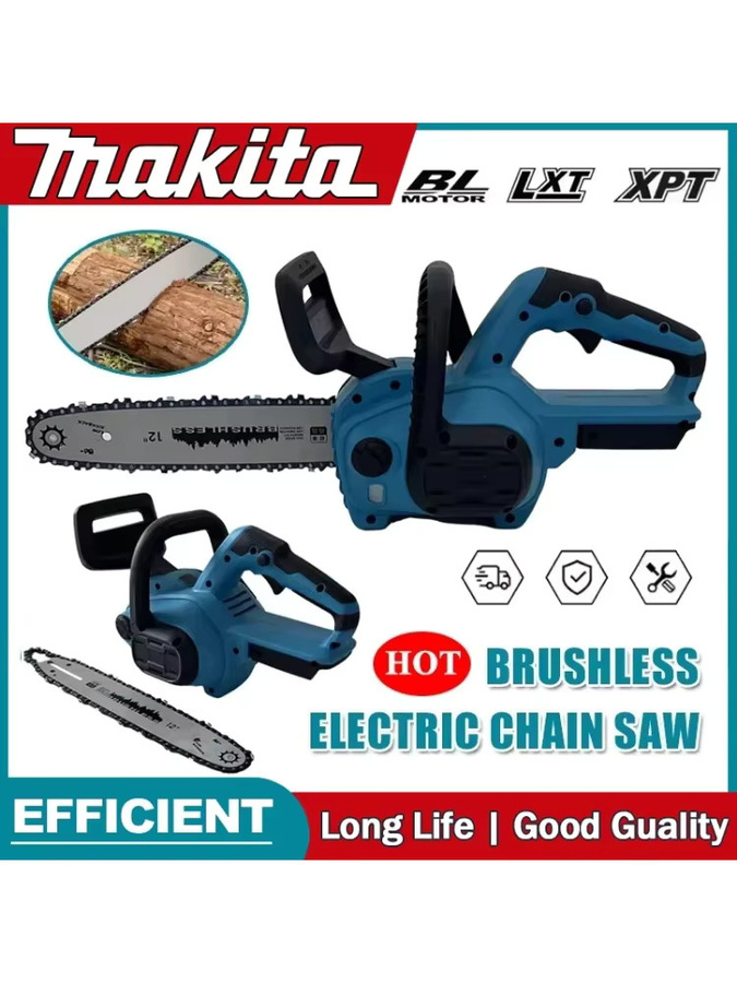 Makita Akku-Kettensäge mit bürstenlosem Motor in Blau - Bild 6