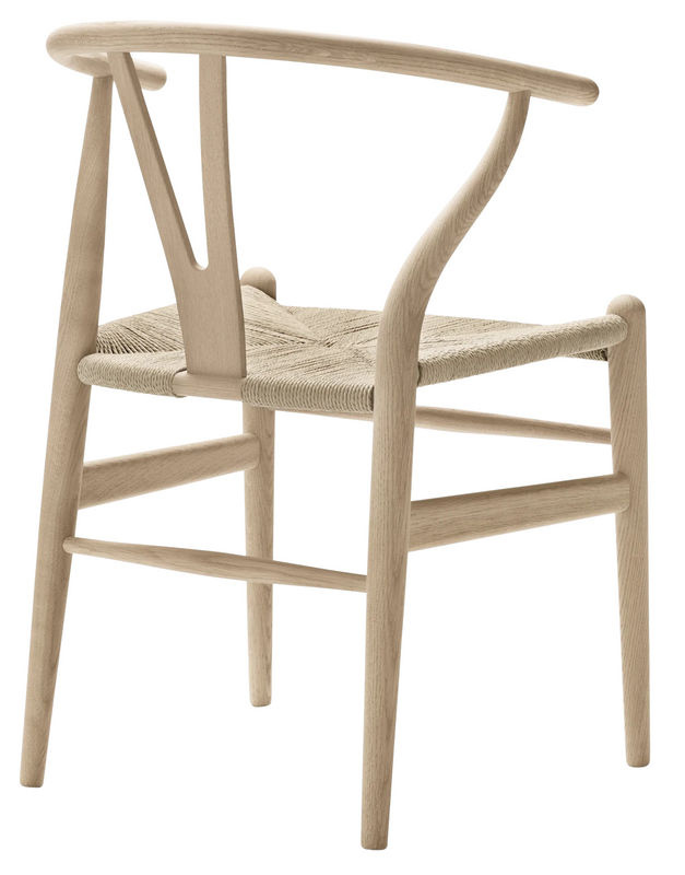 Carl Hansen & Søn CH24 Y Wishbone Stuhl aus Eiche mit weißer Papierkordel - Bild 3