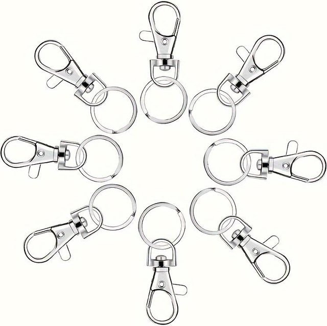 SZ-Damai Schlüsselanhängerhaken & Ringe Set, Zinklegierung, weiß, Unisex - Bild 1