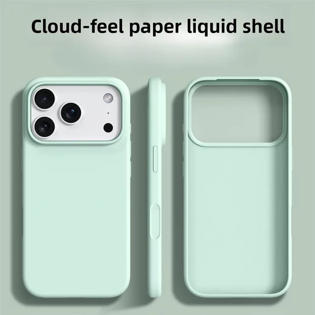 Original Flüssigsilikon Handyhülle mit Stoßstangenschutz für Apple iPhone Air 16E, 16, 15, 14, 13, Pro Max in Grün - Bild 1