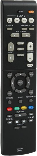 Ersatzfernbedienung mfySpace RAV532 ZP35480 in Grau, kompatibel mit Yamaha RX V383, RX R383BL, RX V379 und HTR 3068 Empfängern - Bild 1