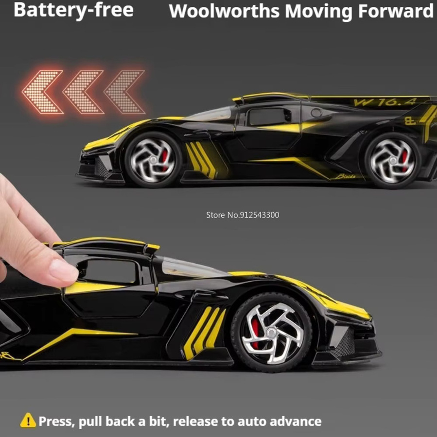 RMZ city Bolide Atlantik, Auto-Modellspielzeug, 1:32 Maßstab, mit Licht und Sound, mit öffnenden Türen, Rückziehfunktion - Bild 3