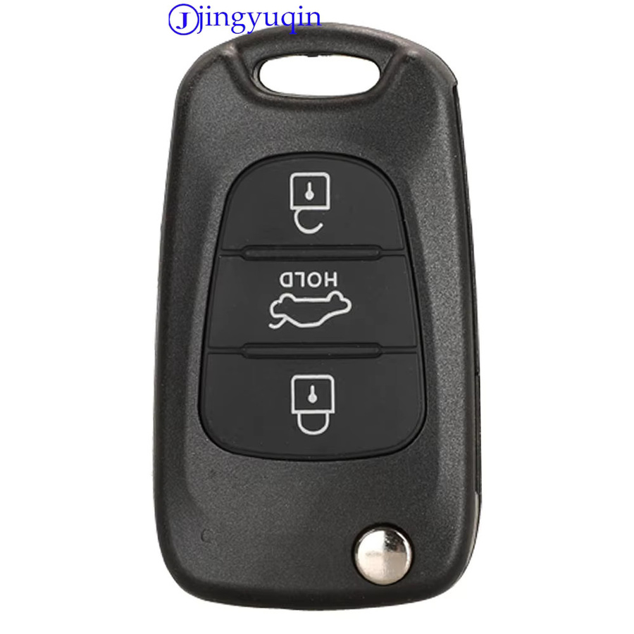 Jingyuqin Klappschlüssel Fernbedienung für KIA CERATO FORTE SHUMA 2010-2013, 433MHz FSK ID46, Schwarz, 95430-1X000 95430-1M250 - Bild 2