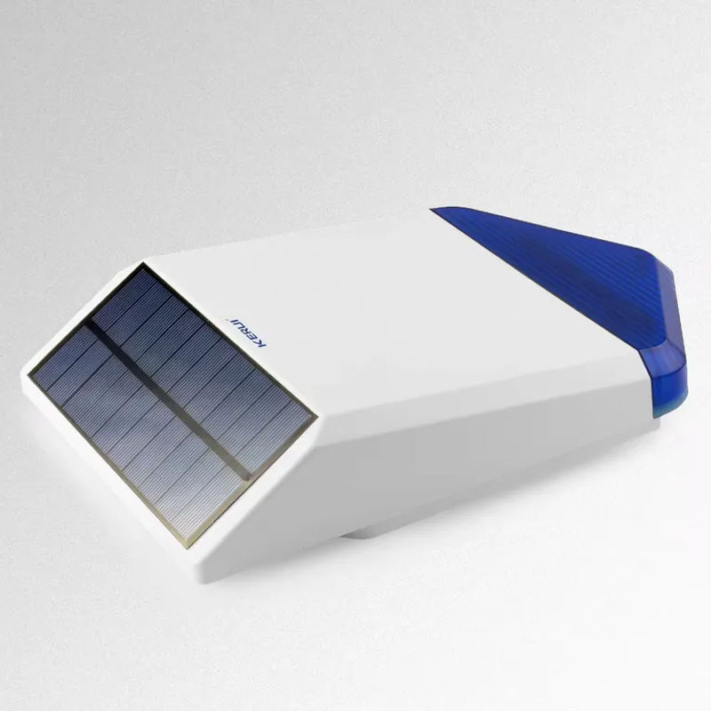KERUI Solar-Sirenenpanel für Außenalarm mit Blitzlicht, Reaktionssound 110 dB und Stromversorgung, Farbe: Weiß, B/T/H: 30,0 x 20,0 x 0,0 cm - Bild 2