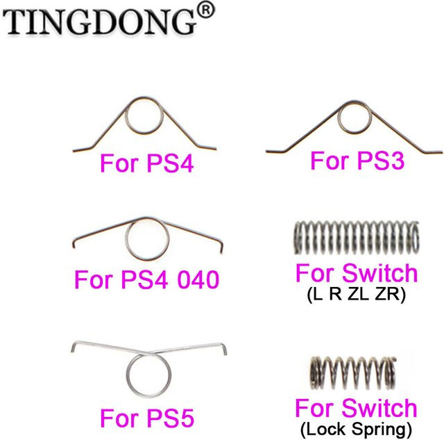 TingDong Ersatz-Metallfedern für PS3 PS4 PS5 L2 R2 Trigger Tasten in Silber - Bild 1