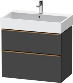 Duravit Waschtischunterschrank D-Neo in Grau Matt, Wandhängend, B/T/H: 78,4 x 44,2 x 62,5 cm - Bild 1