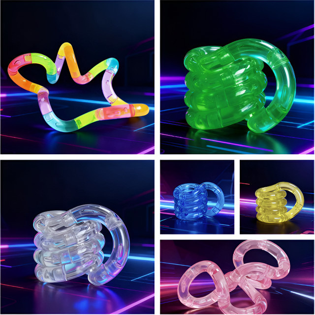 YunDuo BaBy Verformbare Seil Kristall Twist Seil, 1/3/5-teiliges Set, Regenbogen Farbe - Bild 1