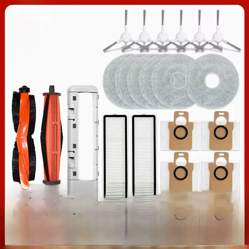 GIOIO Ersatzteil-Set für Xiaomi Robot Vacuum X10 Plus und X10 mit Hauptbürste, Seitenbürste, HEPA-Filter, Mopptuch und Staubbeutel in Multicolor - Bild 3