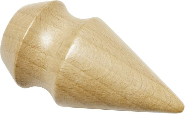 Gardinia Holz-Endknopf Country Kegel aus Buche in Braun, Durchmesser: 25 mm, 2er Pack - Bild 1