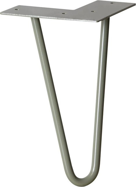Wagner Möbelbein Hairpin aus Stahl in Moss Grey, Höhe: 20 cm - Bild 1