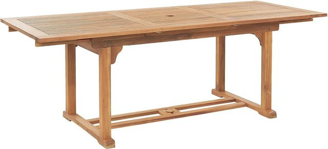 Beliani Gartentisch JAVA aus Akazienholz in Braun, ausziehbar, B/T/H: 160 x 90 x 74 cm - Bild 1