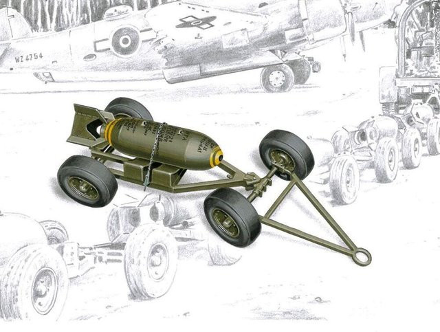 plusmodel Bomb trailer Mk 2, Fahrzeuge, 1:48, Grün - Bild 1