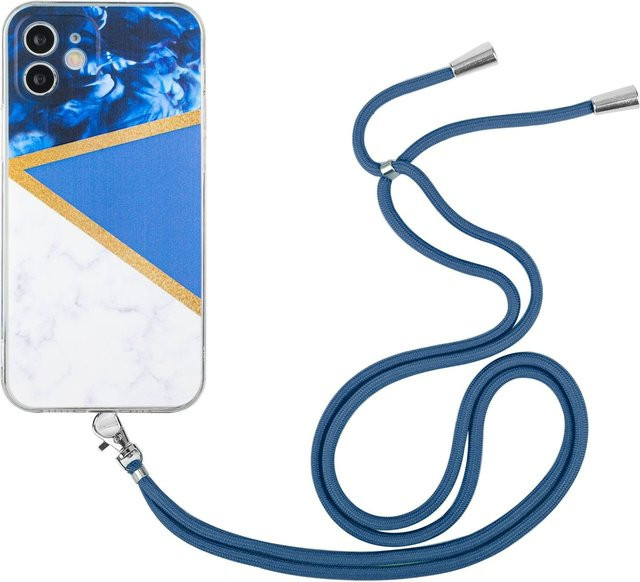 Schutzhülle mit Handykette für Apple iPhone 12 Mini in Blau - Bild 1