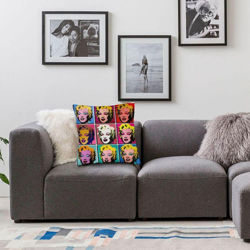 RRR Home Pop Art Dekokissenbezug Marilyn Monroe Design Multicolor, B/H: 30 x 30 cm - Bild 3