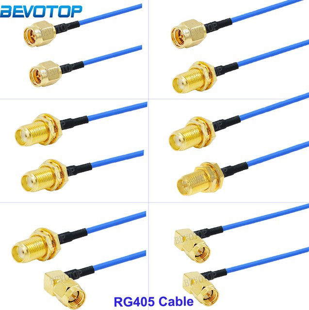 BEVOTOP RG-405 Hochfrequenz-Testkabel mit SMA-Stecker auf SMA-Stecker Adapter 50 Ohm in Blau - Bild 1
