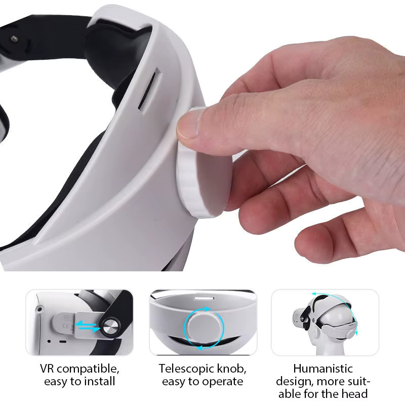 Upgrades M2 Halo Strap Elite Strap für Oculus Quest 2 VR-Headset in Weiß - Bild 4