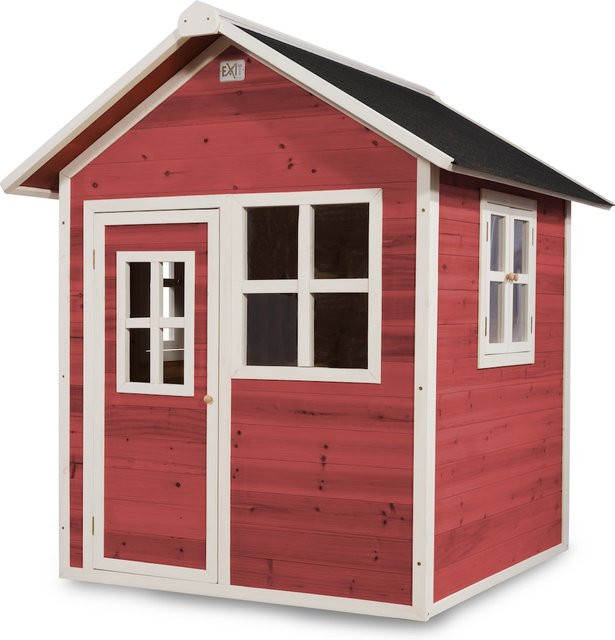 EXIT Loft 100 Holzspielhaus in Rot, B/H/T: 135 x 159 x 149 cm - Bild 2