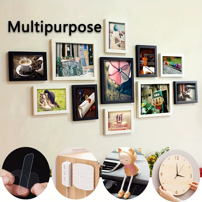 500 Stück superstarkes doppelseitiges Nano-PVC-Acryl Klebeband in Transparent, rückstandsfrei und abnehmbar für Wände, Fotos und Bastelarbeiten - Bild 3