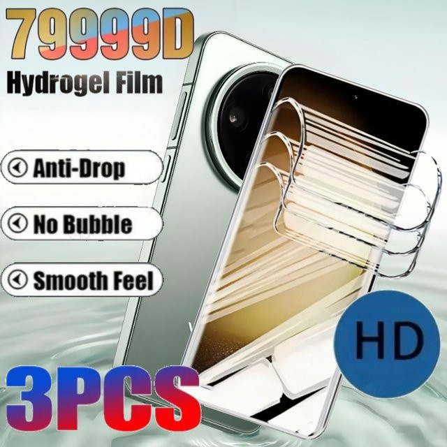 3er-Pack Hydrogel-Displayschutzfolien für Vivo X100, X200, X300, X200 Ultra und X100 Pro, transparent, HD-Qualität - Bild 1