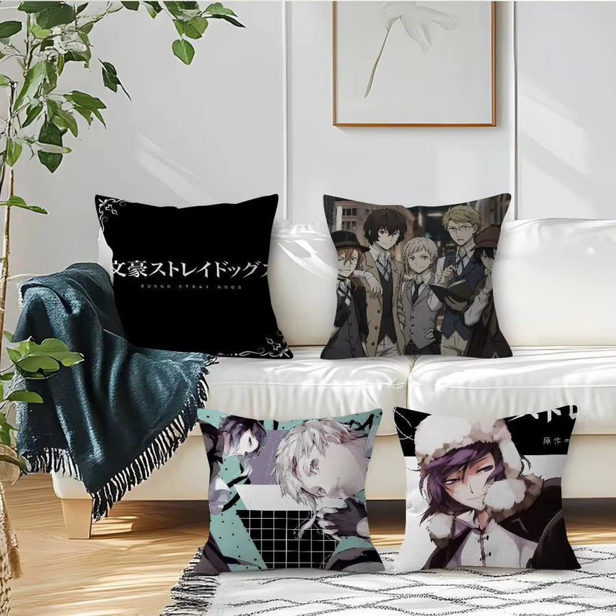 Bungo Stray Dogs Anime Kissenbezug für Sofa und Auto, 30 x 30 cm - Bild 2