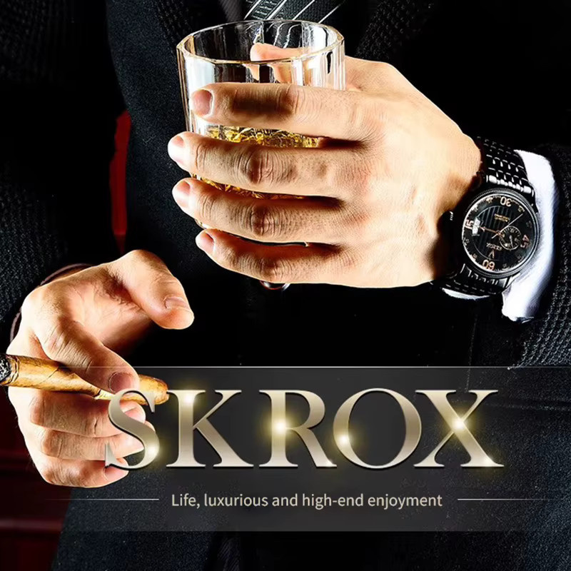 SKROX Armbanduhr Automatik, Edelstahl, Saphirglas, Schwarz, Herren - Bild 2