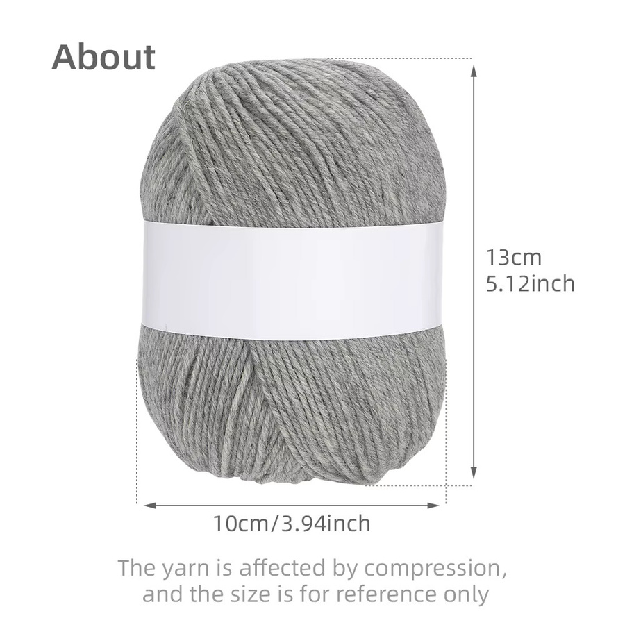 QJH Wollgarn Set 5 Stück, 100 % weiches Wollgarn, 4-lagig, grob, 500 g (5 x 100 g) zum Stricken und Häkeln - Bild 3