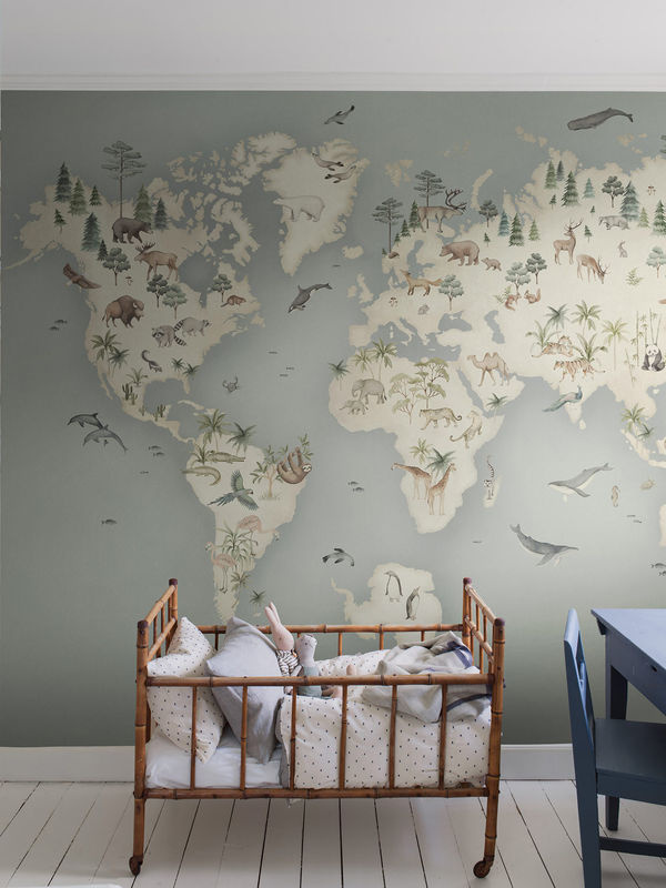 Boråstapeter Mural Tapete Little Explorer in Multicolor und Blau aus Vlies - Bild 2