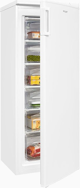 Exquisit GS235-H-040E Gefrierschrank in Weiss, Standgerät mit umkehrbarer Tür - Bild 1