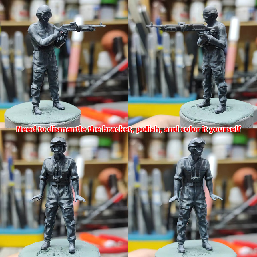 Cor Britische Armee Panzerfahrer Soldatenfiguren, Miniaturmodellbausatz, 6-teiliges Set - Bild 3