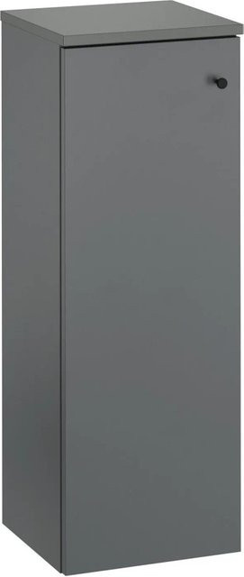 Erst-Holz Badschrank Grau Anthrazit Wandmontage Modern mit Glasfront und Regalböden - Bild 1